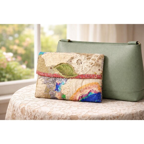 Handbags - Hand-stitched Pouch: Accessory | Cosmetic Bag | Gift for Her